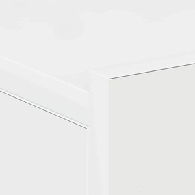 2 db magasfényű fehér szerelt fa függő éjjeliszekrény 40x30x15