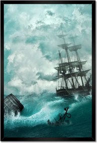 Poszterek keretben 40x60 Vihar Tenger Hajó Tájkép