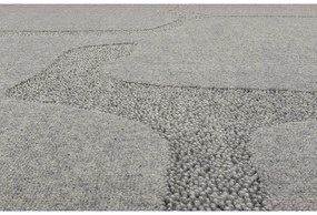 Szürke gyapjú szőnyeg 133x190 cm Morphic Organica – Agnella