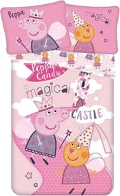 Disney Peppa Pig rózsaszín gyerek ágyneműhuzat 140x200cm+90x70cm Faro