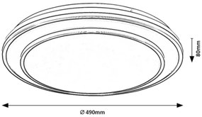Rabalux 2130 - LED Dimmelhető mennyezeti lámpa LUPITA LED/40W/230V fekete + távirányító