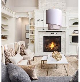 Duolla - Csillár zsinóron PARIS 1xE27/15W/230V á. 40 cm fehér/bézs