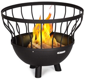 Blumfeldt Nantai, 3 az 1-ben tűzrakóhely grillel és asztallal, Ø 66 cm, Ø 50 cm grill rostély, acél, bambuszlap
