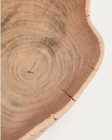 Natúr színű kerek dohányzóasztal akácfa asztallappal 49x47 cm Tavine – Kave Home