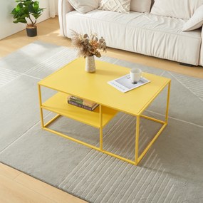 [en.casa] Dohányzóasztal Solund 90x60x45 cm sárga