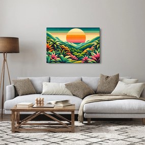 Kép - Színes naplemente (90x60 cm)