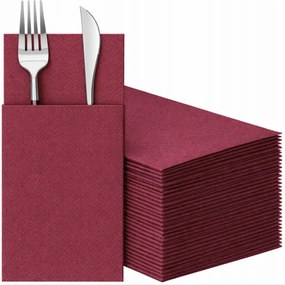 Evőeszköztartó Zsebek Bordó 32x38cm 50DB Paw