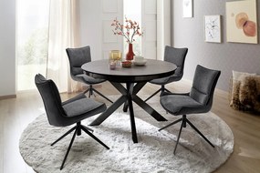 Winnipeg bővíthető étkezőasztal fekete 120-160cm