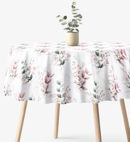 Goldea kör alkó pamut terítő deluxe - zsenge rózsák Ø 100 cm