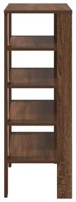 barna tölgy színű szerelt fa cipőtartó 61x32x87,5 cm