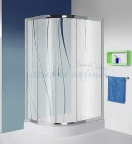 Sanplast kpl -L/P -KP4/TX5b aszimmetrikus zuhanykabin szett 2db eltolható ajtóval