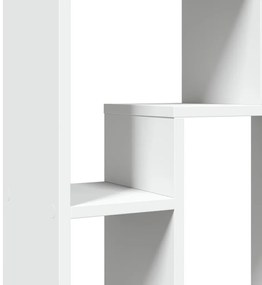 fehér szerelt fa könyvespolc 63 x 20 x 90 cm