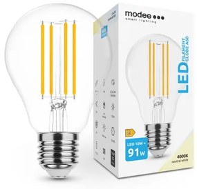 LED lámpa , égő , izzószálas hatás , filament  , E27 foglalat , A60  , 10 Watt , természetes fehér , 4000K , Modee