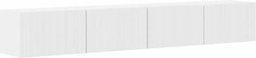 vidaXL TV Fali Szekrény 2 pcs Fényes Fehér 98 x 31 x 29,5 cm Faanyag