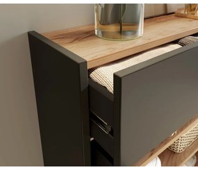 Antracitszürke-natúr színű előszoba bútor Ameca – Germania