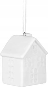 BR07 Medál Rader kerámia házikó felakasztható karácsonyfa dekoráció