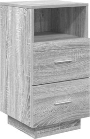 vidaXL 2 db szürke sonoma színű éjjeliszekrény 2 fiókkal 36x36x68 cm