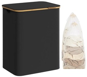 TATE fekete szennyeskosár