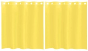 2 db sárga színű fátyolfüggönyök rojtokkal