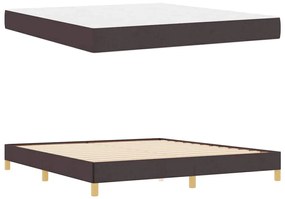 Boxrugós ágy Barna 180 x 200 cm Textil és mérnöki fa