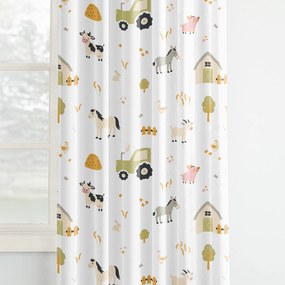 Goldea gyerek pamut függöny - élet a farmon 200x150 cm
