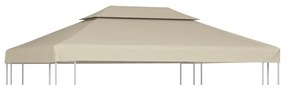 bézs csere pavilon ponyvatető 310 g / m² 3 x 4 m