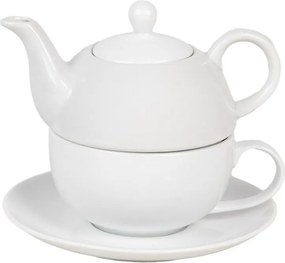 Tea For One fehér kerámia tea (csésze teáskannával) 350 ml