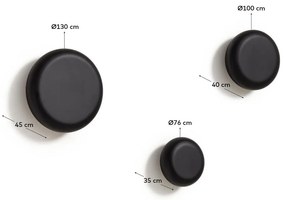 Fekete fali fa akasztó szett 3 db-os Nadue – Kave Home