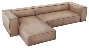 Világosbarna bőr sarokkanapé (bal oldali) Madame – Windsor &amp; Co Sofas