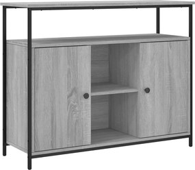 vidaXL szürke sonoma színű szerelt fa tálalószekrény 100 x 35 x 80 cm