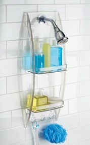 Átlátszó felakasztható fürdőszobapolc, 23 x 73 cm - iDesign