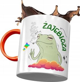 Narancssárga Bögre Vicces Béka Nyomtatott Fotóval