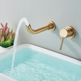 Falra szerelhető csaptelep Rea Lungo Long Gold Brush + box
