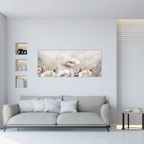 Kép - Rózsaszín bokrok (120x50 cm)