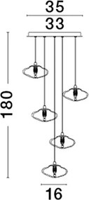 Függeszték Arany KING NOVA LUCE 9006049