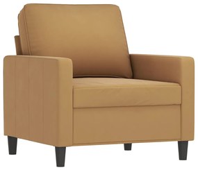 barna bársony kanapéfotel 60 cm