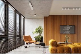 Fekete mennyezeti lámpa üveg búrával ø 12 cm Umerta – Sollux