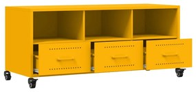 mustársárga acél TV-szekrény 100,5 x 39 x 43,5 cm