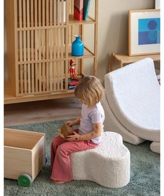 Krémszínű buklé gyerek puff Cloud – Wigiwama