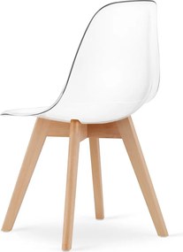 AKCIÓ Átlátszó KITO szék bükkfa lábakkal II. minőség