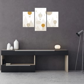 Kép - Repülő léggömbök (90x60 cm)
