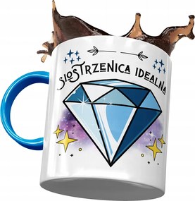 Kék Bögre Unokahúgnak Születésnap Ajándék Nyomtatott Fotóval