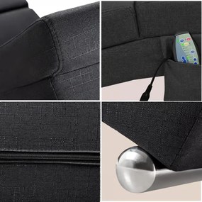 LONDON relaxfotel masszázs- és fűtési funkcióval, 186x55x89 cm, antracit Casaria