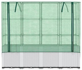 rattan megjelenésű magaságyás melegháztakaróval 160x40x153 cm