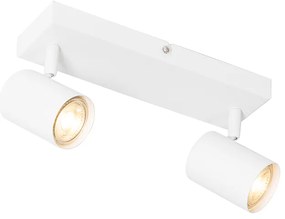 Modern mennyezeti lámpa fehér 2-lámpás állítható téglalap alakú - Jeana