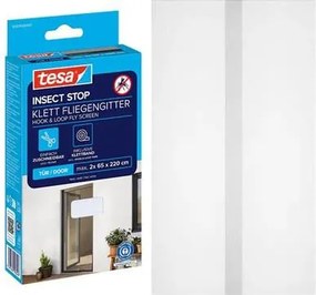 Szúnyogháló, ajtóra, tépőzáras, 2 db, 0,65 x 2,2 m, TESA® Insect Stop, fehér (TE5567920)