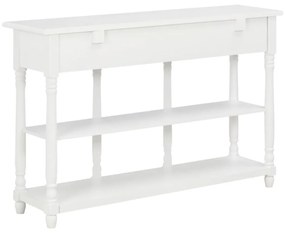 fehér szerelt fa tálalóasztal 110x30x76 cm