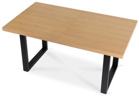 Bővíthető Étkezőasztal Aranytölgy/Fekete Színben. EDWIN 160-260 cm