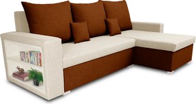 SAMI Kinyitható sarokkanapé Krém/világosbarna