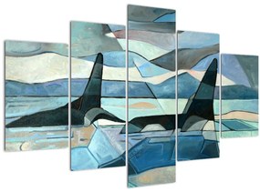 Kép - Orcas (150x105 cm)